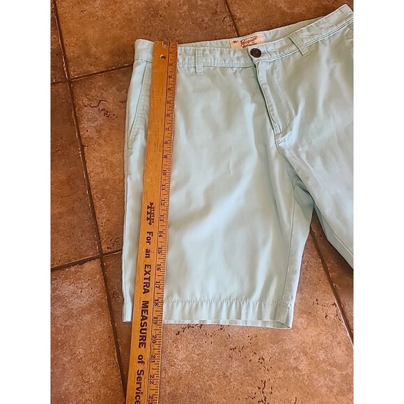 Original Penguin By Munsingwear Shorts Mens 34 Aqua 9" Inseam Chino Flat Front - Picture 6 of 8